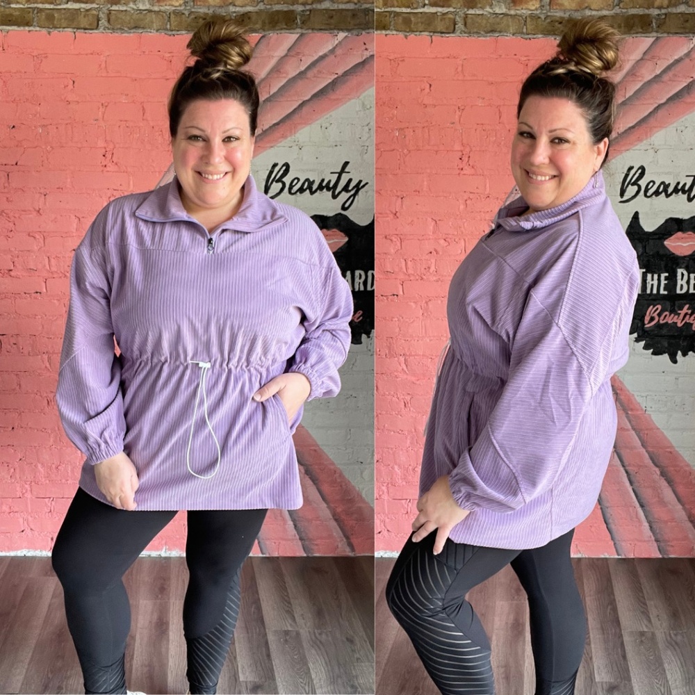 Lavender Toni Tie Toggle Pullover